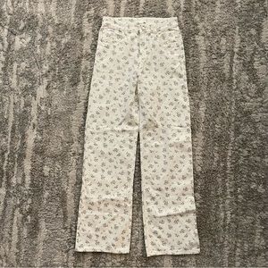 H&M floral wide leg jeans